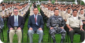 Ecuador Military Group Meditating For Peace
